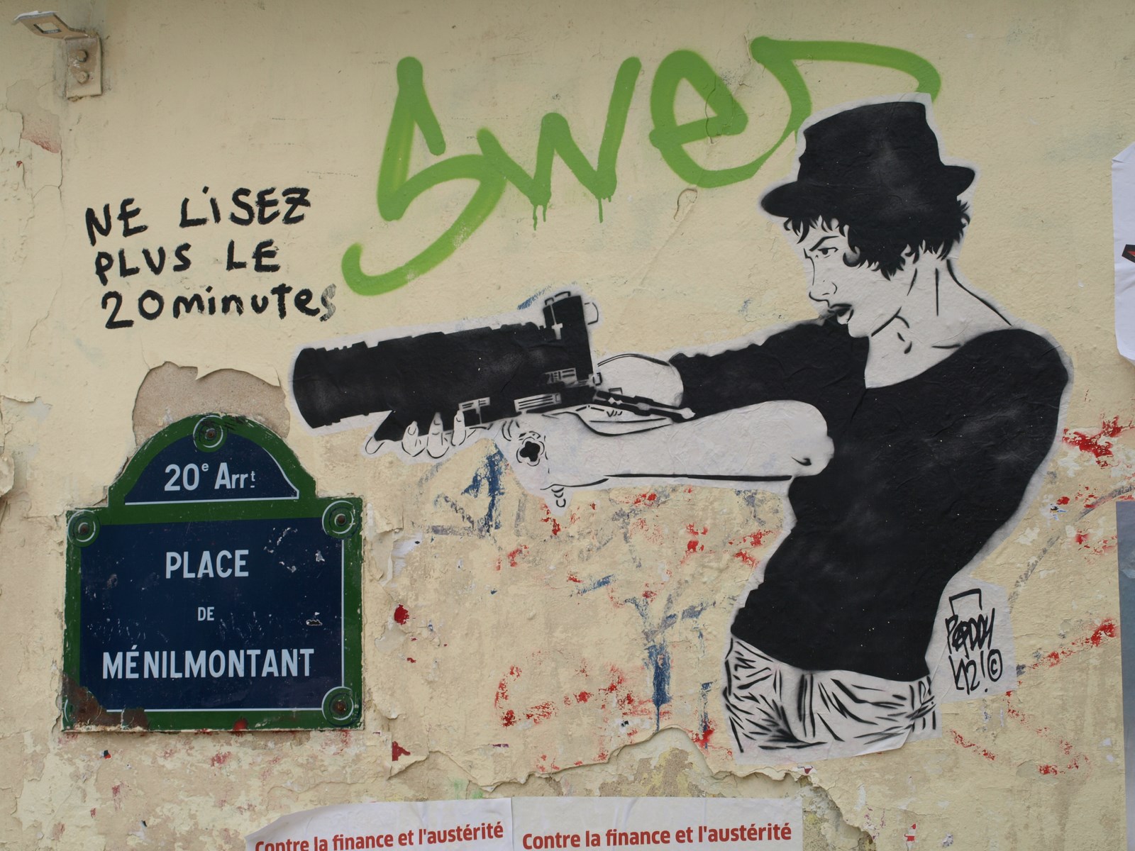 photo graffiti Paris 20éme arrondissement