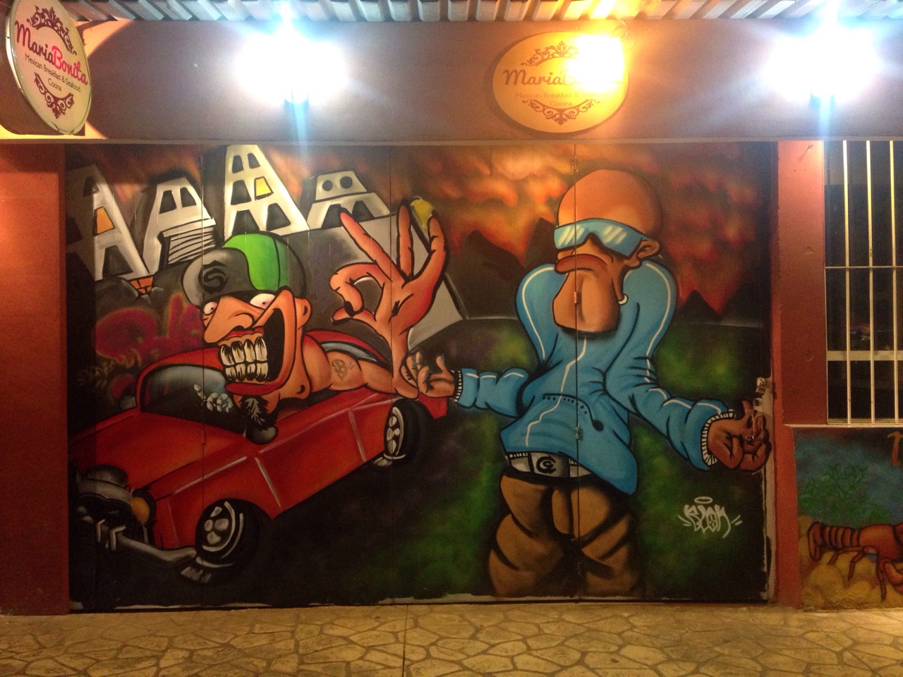 photo graffiti de Playa del carmen, Mexique