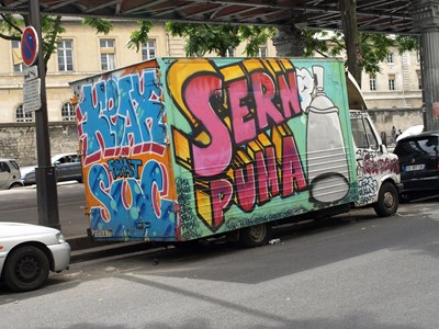 photo graffiti vehicule
