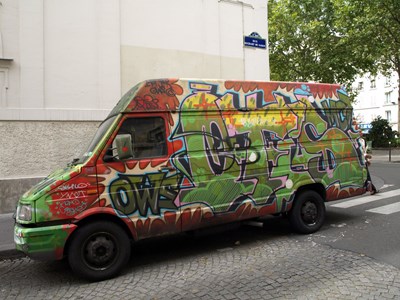 photo graffiti vehicule