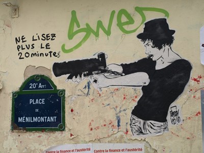 photo graffiti Paris 20eme arrondissement
