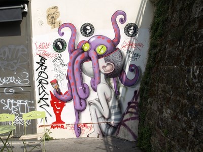 photo graffiti Paris 20eme arrondissement