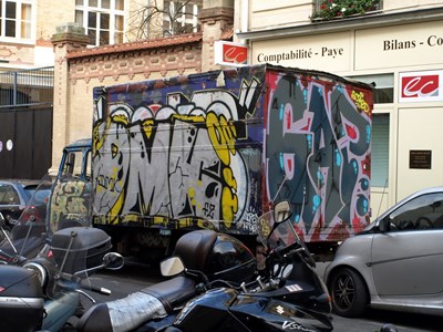 photo graffiti vehicule