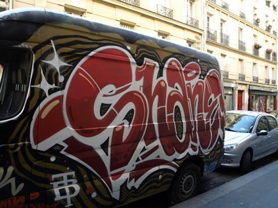 photo graffiti vehicule