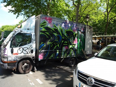 photo graffiti vehicule