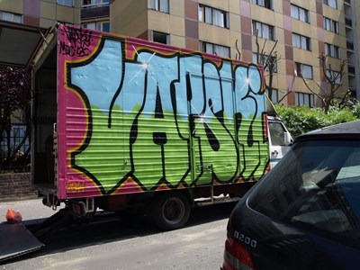 photo graffiti vehicule