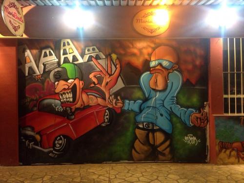 photo graffiti Playa del carmen, Mexique 